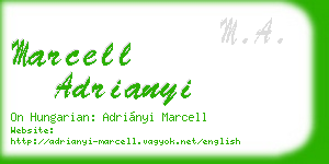 marcell adrianyi business card